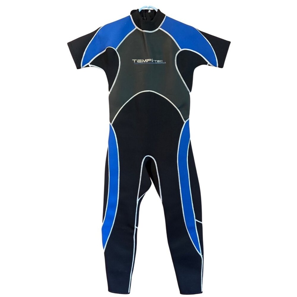Tempi Tec Wetsuit Youth XL Neoprene Full Body 0152/158 Black & Blue 2.5 mm